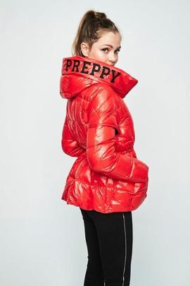 Plumífero H.Preppy Desmontable Rojo para Mujer