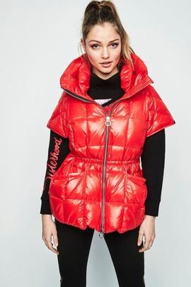 Plumífero H.Preppy Desmontable Rojo para Mujer