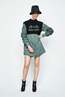 Vestido Chaleco H.Preppy Caqui para Mujer