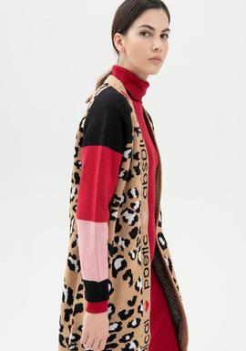 Maxi Cardigan Fracomina Multicolor para Mujer