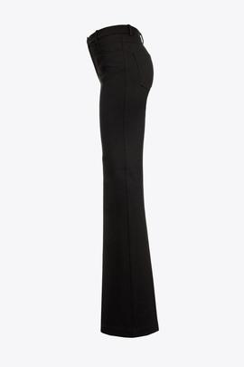 Pantalón Pinko Abha Punto Roma Negro para Mujer