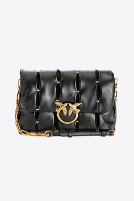 Bolso Pinko Classic Love Bag Puff Pinched Negro para Mujer