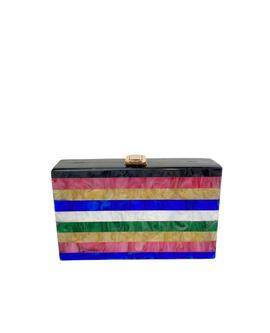 Clutch Rayas Multicolor Para Mujer