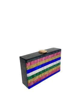 Clutch Rayas Multicolor Para Mujer