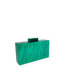 Clutch Rígido Verde Para Mujer