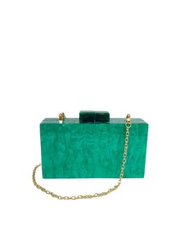 Clutch Rígido Verde Para Mujer