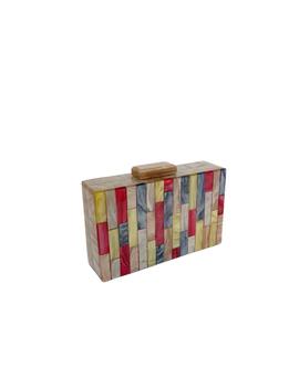 Clutch Mosaico Fondo Beige para Mujer