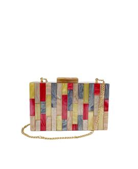 Clutch Mosaico Fondo Beige para Mujer