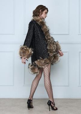 Abrigo Teté By Odette Chapas Negro para Mujer