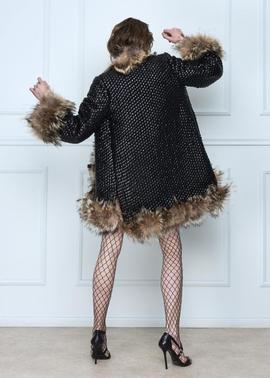 Abrigo Teté By Odette Chapas Negro para Mujer
