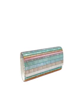 Pasteles cubo Pizza Clutch Mosaico Multicolores Suaves para Mujer