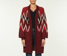 Chaqueta Punto Koralline Granate para Mujer