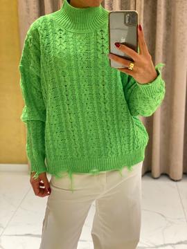 Jersey Kaos Ochos Verde Flúor para Mujer