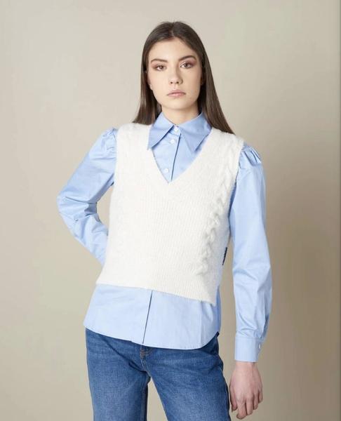 Blusa Y Chaleco Silvian Heach Princenton Azul para