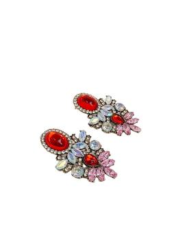 Pendiente Rojo y Rosa para Mujer