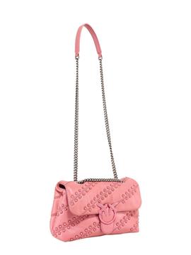 Bolso Pinko Love Mini Puff Soft Con Tachuelas Rosa Mujer
