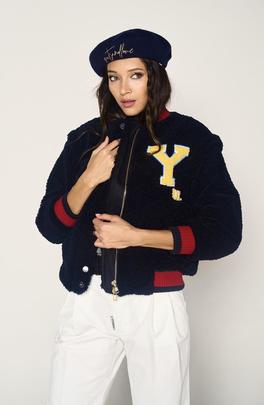 Bomber Guts-Love Yours Ecofur Marino para Mujer