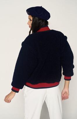 Bomber Guts-Love Yours Ecofur Marino para Mujer