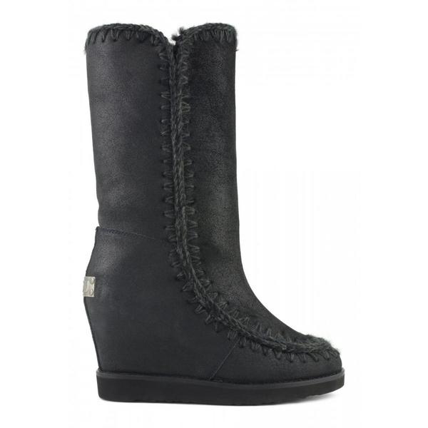Botas Mou Eskimo French Toe Wedge Tall Black/Grey para M