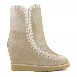 Botas Mou French Toe Wedge Short Stone Metallic para Mujer
