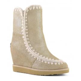 Botas Mou French Toe Wedge Short Stone Metallic para Mujer
