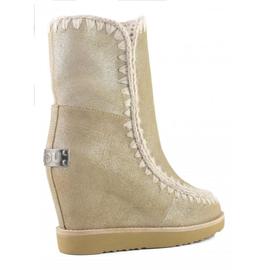 Botas Mou French Toe Wedge Short Stone Metallic para Mujer