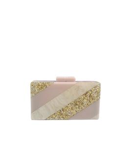 Clutch Raya Oblicua Multi Rosa para Mujer