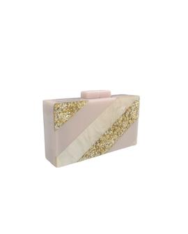 Clutch Raya Oblicua Multi Rosa para Mujer
