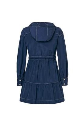 Parka Larga H.Preppy Azul Marino para Mujer