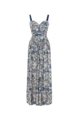 Vestido H.Preppy Cremallera Lentejuela Largo Azul para Mujer