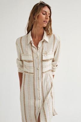 CAMISA OKY LARGA RAYA ÉTNICA
