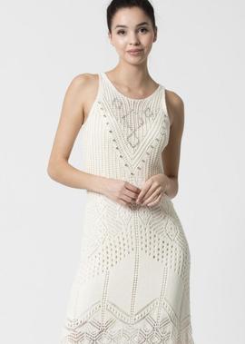Vestido Kocca Cleopatra Crochet Beige para Mujer