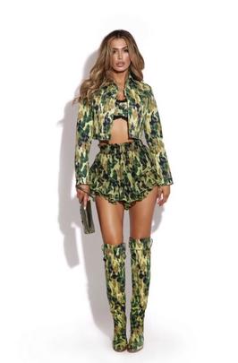 Chaqueta Guts&Love Hidden Camo Verde para Mujer
