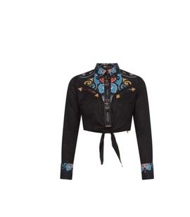 Camisa Masavi Canesú Nudo Mariposa para Mujer