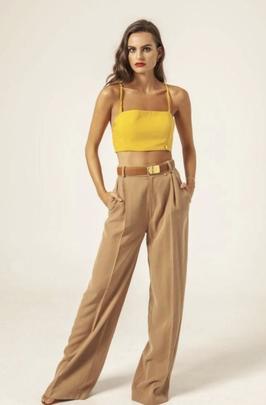 Pantalón Palazzo Masavi Camel para Mujer