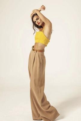 Pantalón Palazzo Masavi Camel para Mujer