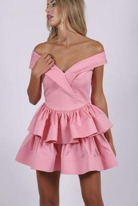 Vestido Carmen Horneros Falda Crin Rosa para Mujer