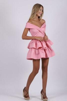 Vestido Carmen Horneros Falda Crin Rosa para Mujer