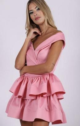 Vestido Carmen Horneros Falda Crin Rosa para Mujer