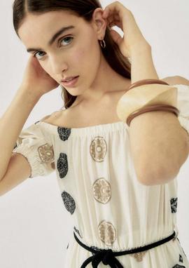 Vestido Largo Silvian Heach Beige para Mujer