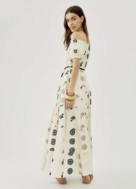 Vestido Largo Silvian Heach Beige para Mujer