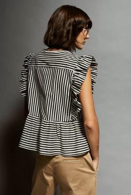 Top Kaos Rayas Negro para Mujer