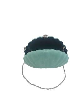 Clutch Concha Verde Agua para Mujer