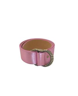 Cinturón Rosa Metalizado para Mujer