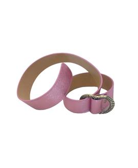 Cinturón Rosa Metalizado para Mujer