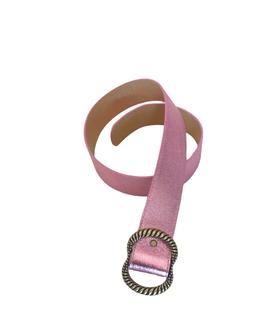 Cinturón Rosa Metalizado para Mujer