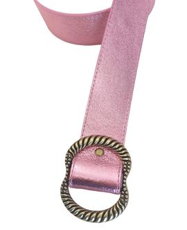 Cinturón Rosa Metalizado para Mujer