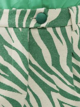 Pantalón Silvian Heach Zebra Lúrex Verde para Mujer