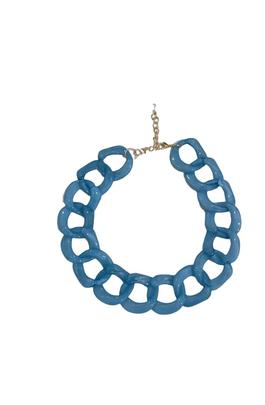 Collar Arandelas Grande Azul para Mujer