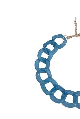 Collar Arandelas Grande Azul para Mujer